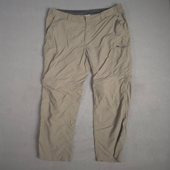 Columbia Convertible Cargo Pants Mens 42 30 Hiking Fishing Outdoor Beige - Picture 1 of 16